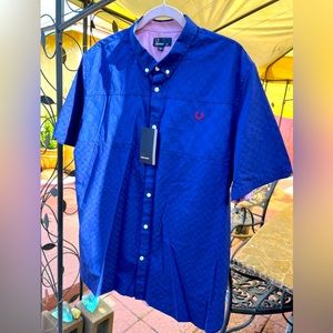 Fred Perry checkerboard yarn dyed shirt brand new!